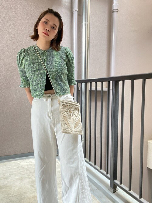 Ameri（アメリ）の「MEDI BUSTIER SET SHIRRING SHORT TOP