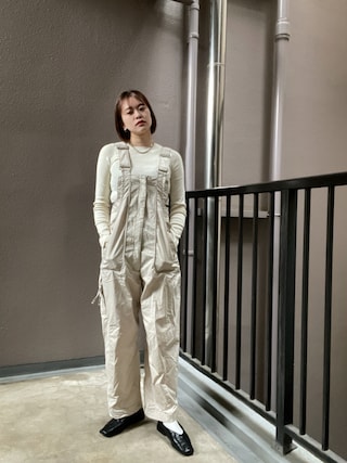 TODAYFUL（トゥデイフル）の「フロントジップコットンサロペット