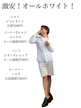 「コロナに負けない」｜のぼのぼ/500まで相互フォローさん（メンズ・165cm）の夏コーディネート