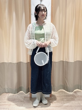 「サークルバッグ」｜ameさん（レディース・160cm）の夏コーディネート