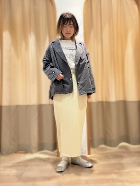 「Samansa Mos2 blue（サマンサモスモスブルー）のアイテム（ジャケット/アウター）」を使った、ameさん（レディース・160cm）の冬コーディネート