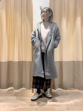 「Samansa Mos2 blue（サマンサモスモスブルー）のアイテム（その他アウター）」を使った、ameさん（レディース・160cm）の冬コーディネート