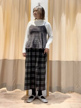「Samansa Mos2 blue」｜「アイテム（その他トップス）」を使った、ameさん（レディース・160cm）の冬コーディネート