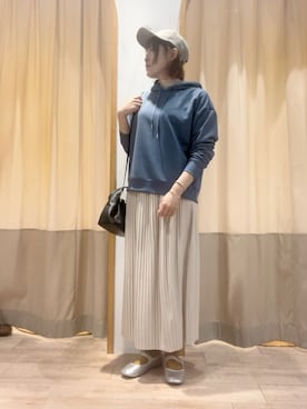 「Samansa Mos2 blue（サマンサモスモスブルー）のアイテム（キャップ）」を使った、ameさん（レディース・160cm）の秋コーディネート