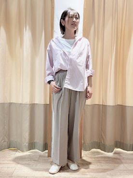 「接触冷感パンツ」｜ameさん（レディース・160cm）の春コーディネート