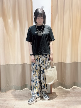 「Samansa Mos2 blue」｜「アイテム（サンダル）」を使った、ameさん（レディース・160cm）の夏コーディネート