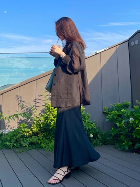 「Ezick（エジック）のアイテム（ジャケット/アウター）」を使った、ezicknaminさん（レディース・157cm）の夏コーディネート