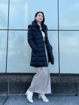 「アイテム（ダウンジャケット/コート）」を使った、ezicknaminさん（レディース・157cm）の秋コーディネート