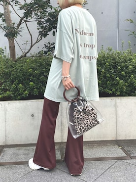 「低身長」｜「アイテム（ルームウェア）」を使った、REVEYUさん（レディース・150cm）の夏コーディネート