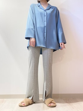 「アイテム（ルームウェア）」を使った、REVEYUさん（レディース・160cm）の秋コーディネート