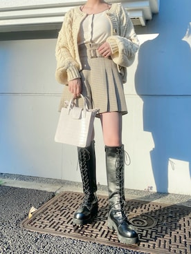 「低身長」｜「アイテム（ルームウェア）」を使った、REVEYUさん（レディース・150cm）の秋コーディネート