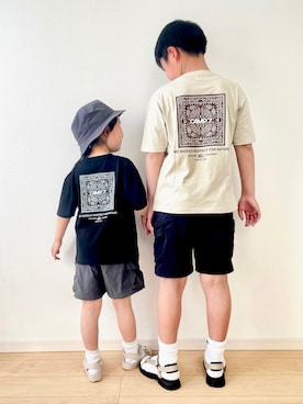 「CAMP7（キャンプセブン）のアイテム（帽子）」を使った、RUCAさん（キッズ・120cm）の春コーディネート