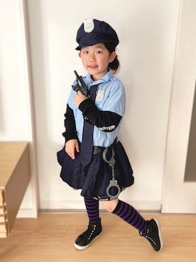 「no brand（ノーブランド）のアイテム（ワンピース/ドレス）」を使った、RUCAさん（キッズ・110cm）の秋コーディネート