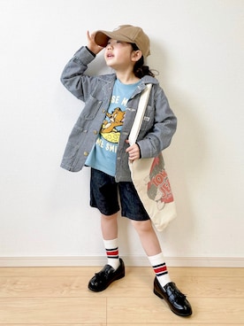 「Lee（リー）のアイテム（ジャケット/アウター）」を使った、RUCAさん（キッズ・110cm）の春コーディネート