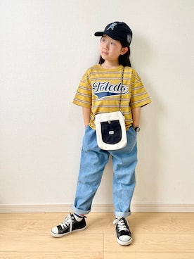 「MPS（エムピーエス）のアイテム（トップス）」を使った、RUCAさん（キッズ・120cm）の夏コーディネート