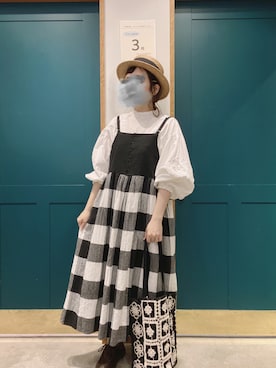 「アイテム（チュニック）」を使った、ま　え　のさん（レディース・158cm）の春コーディネート
