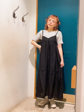 「シンフルコーデ」｜「アイテム（ワンピース/ドレス）」を使った、ま　え　のさん（レディース・158cm）の夏コーディネート