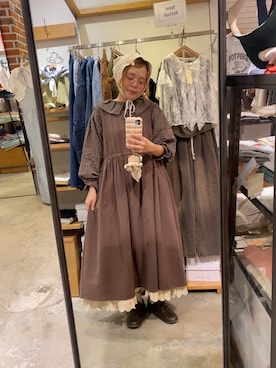 「サマンサ モスモス(Samansa Mos2)」｜「アイテム（ワンピース/ドレス）」を使った、ま　え　のさん（レディース・158cm）の秋コーディネート