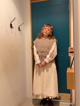 「アイテム（ベスト）」を使った、ま　え　のさん（レディース・158cm）の秋コーディネート