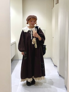 「Samansa Mos2（サマンサ モスモス）のアイテム（スカート）」を使った、ま　え　のさん（レディース・158cm）の秋コーディネート