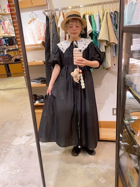 「バルーンスリーブ」｜ま　え　のさん（レディース・158cm）の夏コーディネート