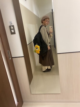 「アイテム（バックパック/リュック）」を使った、ま　え　のさん（レディース・158cm）の秋コーディネート