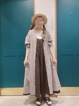 「アイテム（ハット）」を使った、ま　え　のさん（レディース・158cm）の夏コーディネート