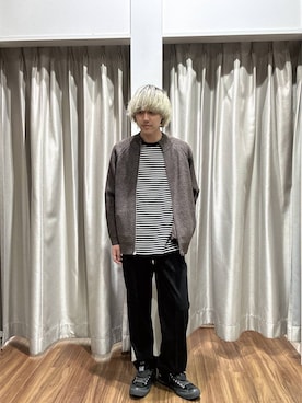 「ITEMS URBANRESEARCH（アイテムズ アーバンリサーチ）のマシンウォシャブルマシュマロドライバーズニット（カーディガン/ボレロ）」を使った、ゆうやさん（メンズ・171cm）の秋コーディネート