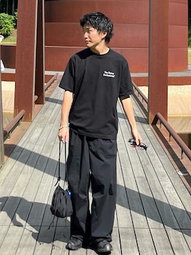 「WYM LIDNM（ウィム バイ リドム）のアイテム（その他パンツ）」を使った、えっさーさん（メンズ・166cm）の秋コーディネート