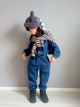 「アイテム（帽子）」を使った、☆momo☆さん（キッズ・120cm）の秋コーディネート