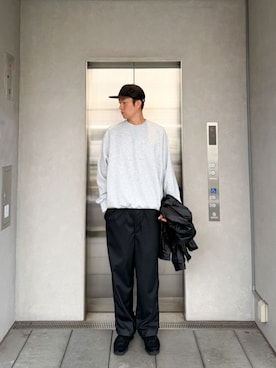 「アイテム（スウェット）」を使った、 UNION TOKYO さん（メンズ・183cm）の秋コーディネート