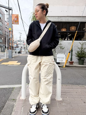 「THE NORTH FACE（ザノースフェイス）のTHE NORTH FACE S/S Airy Pocket Tee ザ ノース フェイス ショートスリーブエアリーポケットティー（Tシャツ/カットソー、ホワイト系）」を使った、 UNION TOKYO さん（メンズ・175cm）の春コーディネート