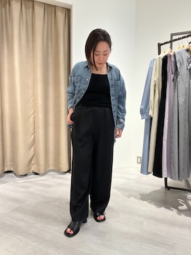 「アイテム（キャミソール、ブラック系）」を使った、sayukiさん（レディース・153cm）の春コーディネート