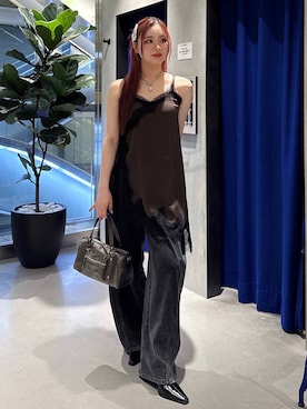 「PAGEBOY（ページボーイ）の【2WAY仕様】スタッズミニボストンバッグ（ショルダーバッグ、その他）」を使った、Suzuka さん（レディース・158cm）の夏コーディネート