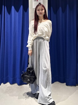 「PAGEBOY（ページボーイ）の【選べる着丈/前後2WAY/マシンウォッシャブル】マルチWAYネックプルオーバー/ニット（ニット/セーター）」を使った、Suzuka さん（レディース・158cm）の秋コーディネート