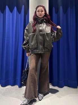 「アイテム（ブルゾン）」を使った、Suzuka さん（レディース・158cm）の秋コーディネート