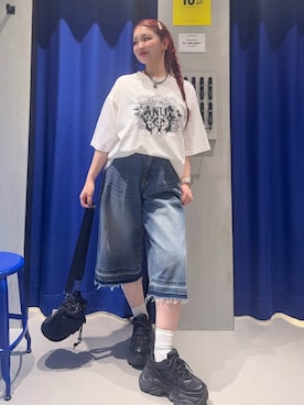 「Anui（アニュイ）のアイテム」を使った、Suzuka さん（レディース・158cm）の夏コーディネート