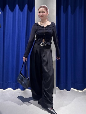 「PAGEBOY（ページボーイ）のアイテム（パンツ）」を使った、Suzuka さん（レディース・158cm）の春コーディネート