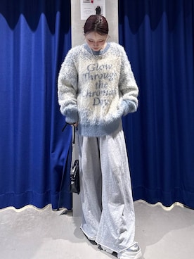 「PAGEBOY（ページボーイ）のサイドタックルーズウラケパンツ/イージーパンツ【4color・2size】（スウェットパンツ）」を使った、Suzuka さん（レディース・158cm）の秋コーディネート