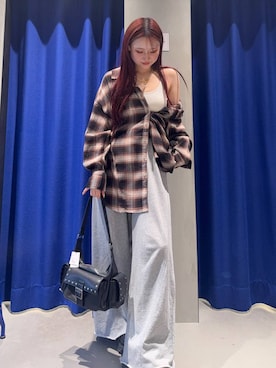 「アイテム（スウェットパンツ）」を使った、Suzuka さん（レディース・158cm・20代）の夏コーディネート