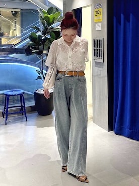 「PAGEBOY（ページボーイ）のアイテム（サンダル）」を使った、Suzuka さん（レディース・158cm）の夏コーディネート