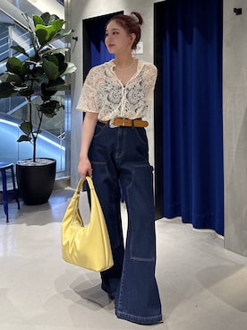 「PBLIM（ページボーイリム）のアイテム」を使った、Suzuka さん（レディース・158cm）の春コーディネート