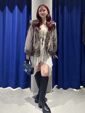 「アイテム（チュニック）」を使った、Suzuka さん（レディース・158cm・20代）の秋コーディネート