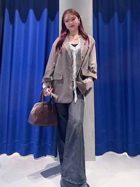 「アイテム（テーラードジャケット）」を使った、Suzuka さん（レディース・158cm・20代）の夏コーディネート