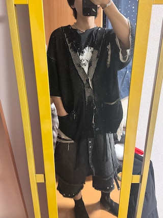 GRANCY ディストラクションデザインビッグカーディガン Mサイズ GRANCY】 ディストラクションデザインビッグカーディガン GRANCY