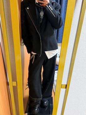 「アイテム（ウォレットチェーン）」を使った、こうさん（メンズ・168cm・20代）の冬コーディネート