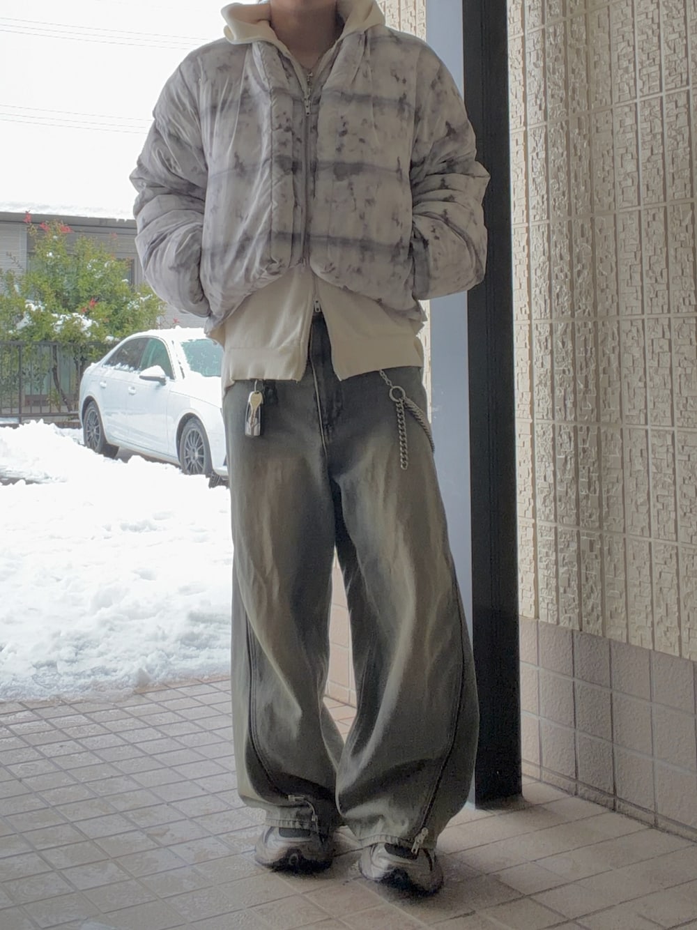 GRANCY】Printed Short Real Down / プリントショートリアルダウンを