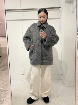 「低身長ファッション」｜「アイテム（ジャケット/アウター）」を使った、nonokuakiさん（レディース・148cm）の秋コーディネート