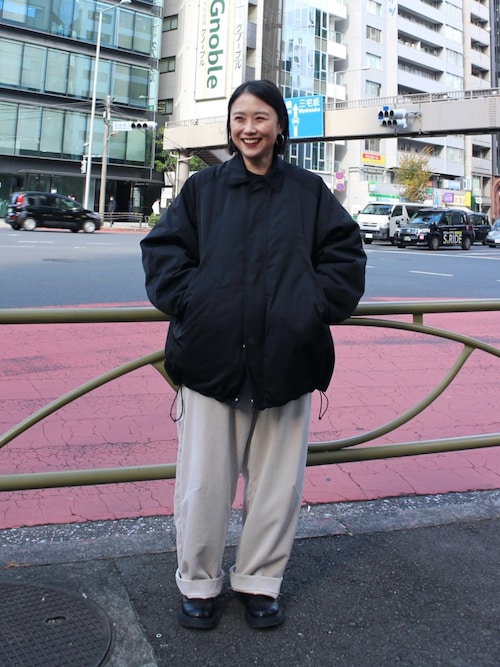 LA PEAU DE GEM】zip puff blouson/ジップパフブルゾン（ブルゾン