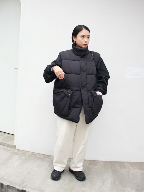 LA PEAU DE GEM】bomber vest/ボンバーベスト（ダウンベスト）｜LA